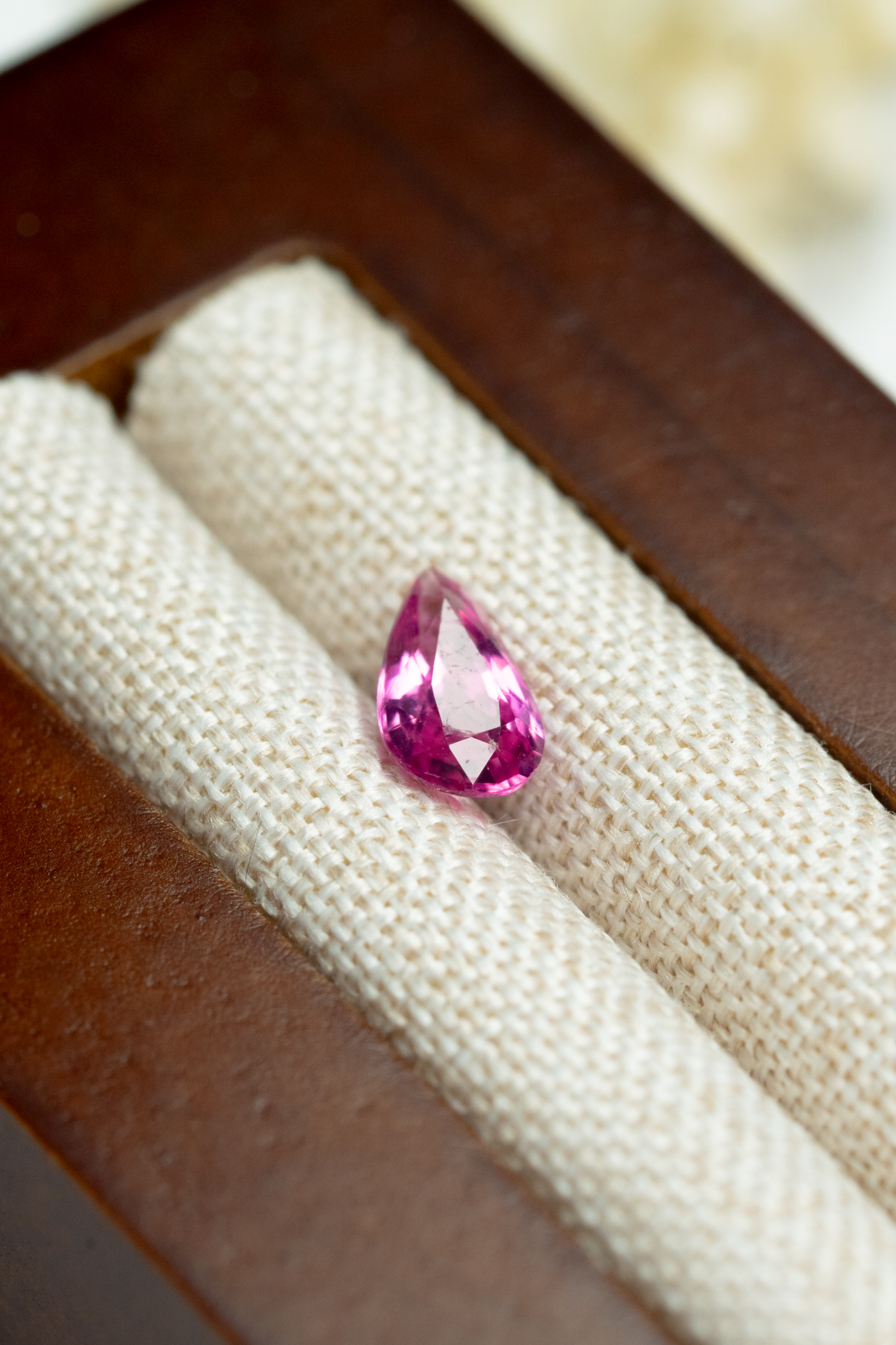 0.62ct Pear Vivid Pink Tourmaline
