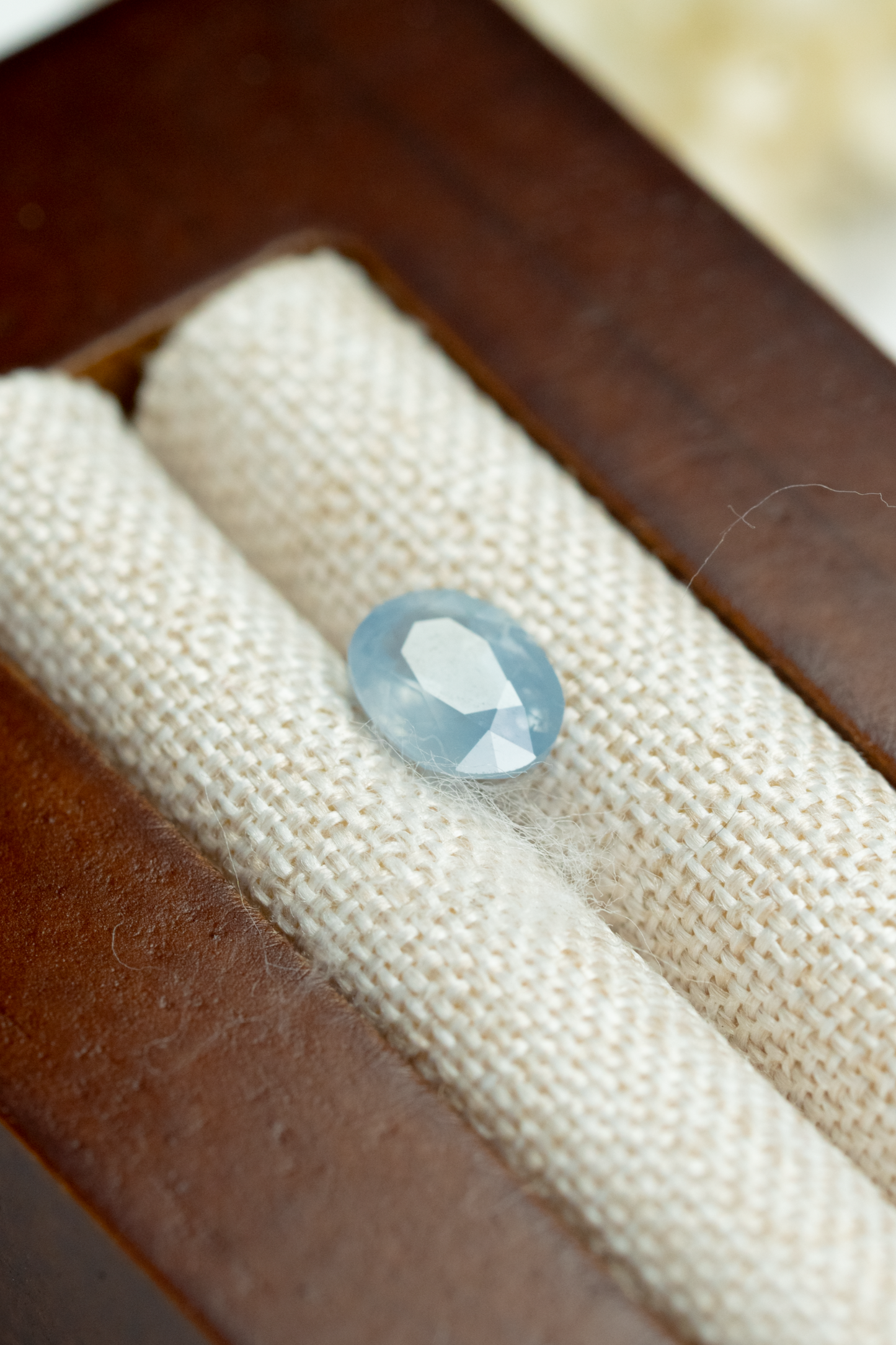0.91ct Opalescent Baby Blue Sapphire