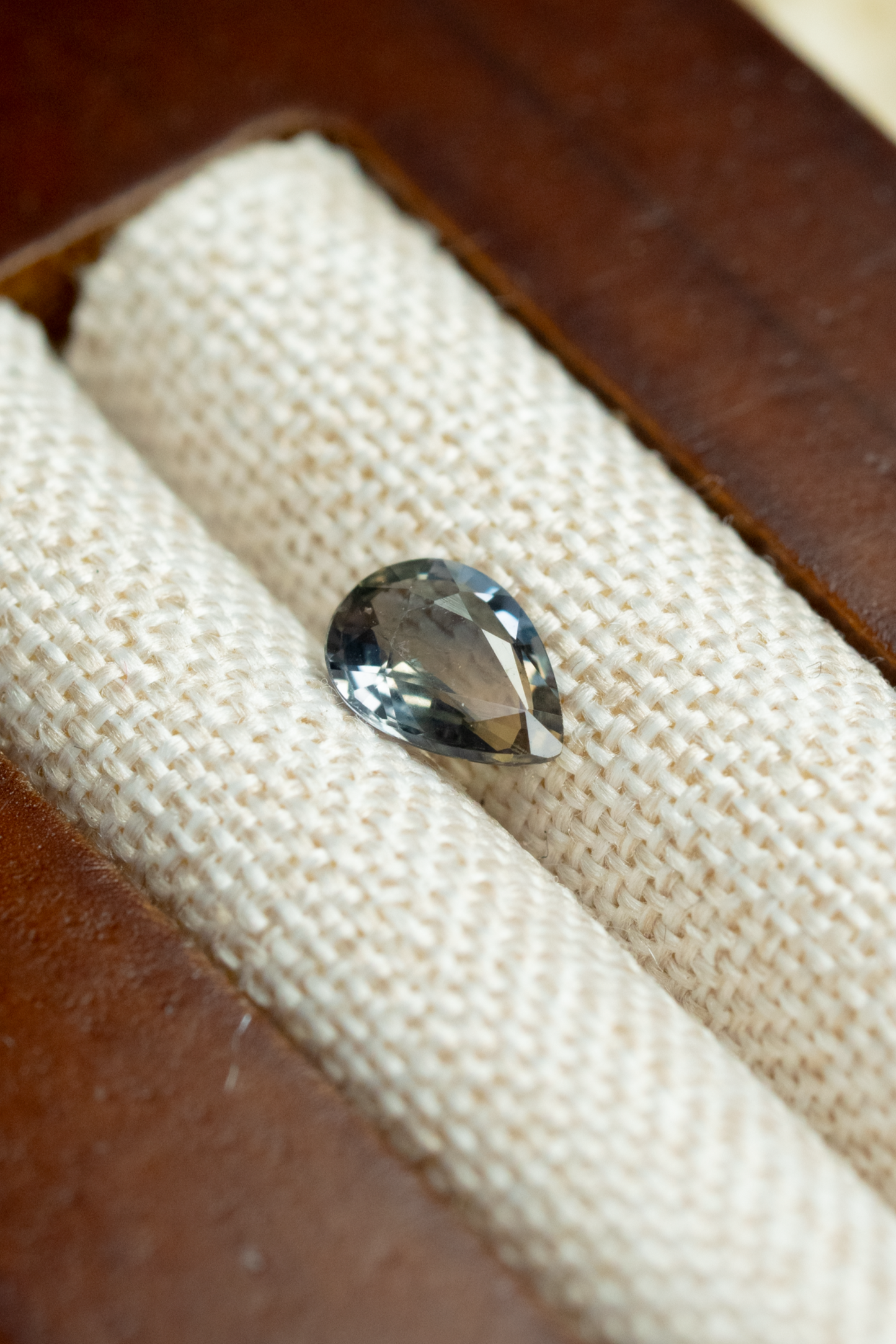 0.44ct Pear Purple Blue Sapphire Songea