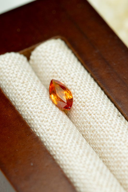 0.62ct Marquise Orange Sapphire