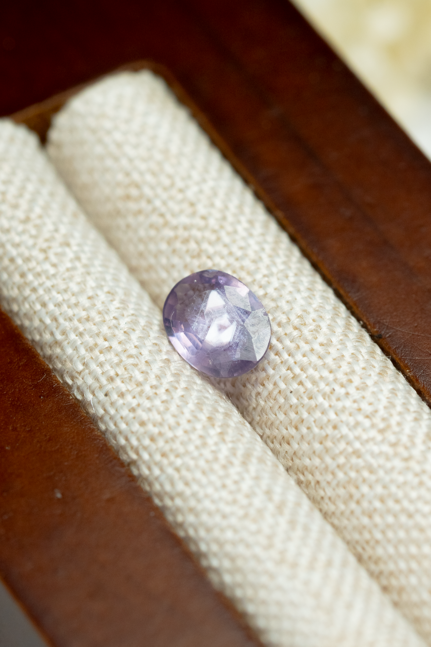 0.8ct Purple Sapphire with Opalescent Cloud