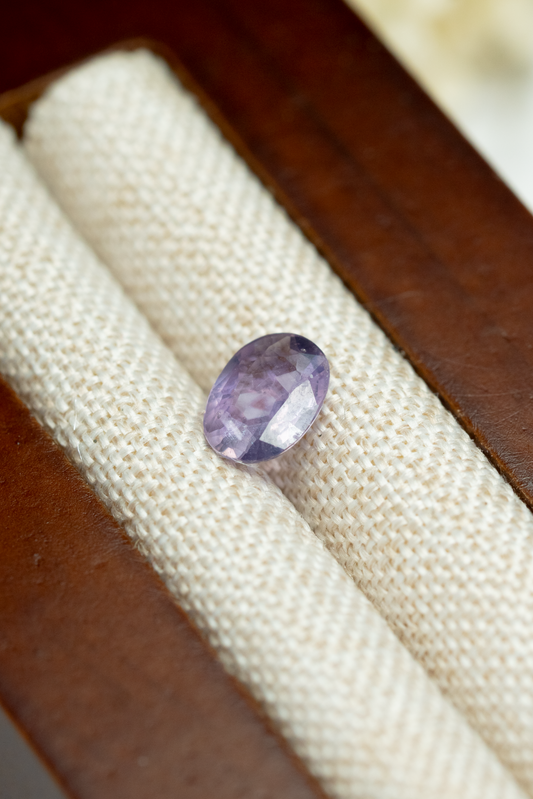 0.8ct Purple Sapphire with Opalescent Cloud