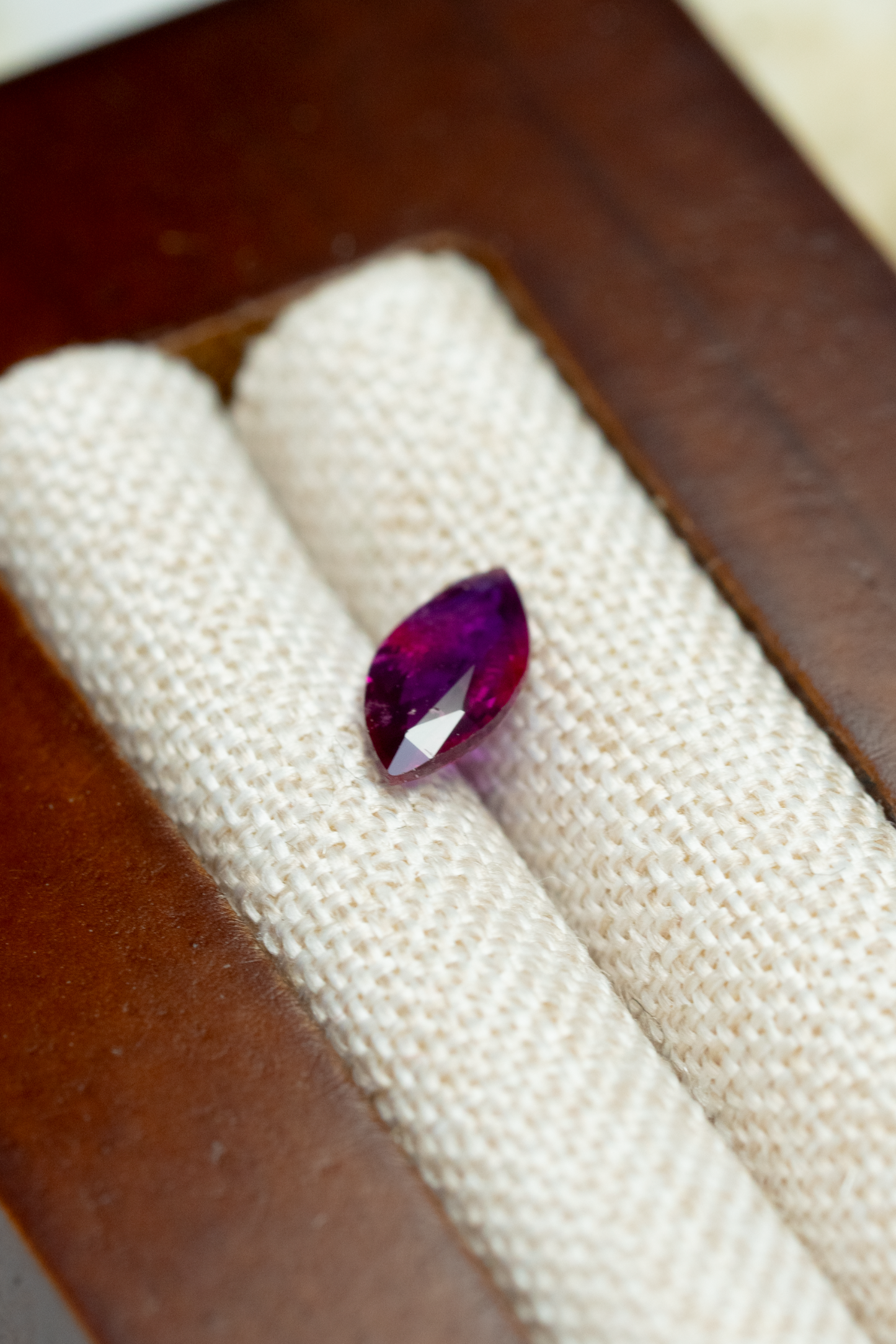 0.55ct Marquise Purplish Red Ruby