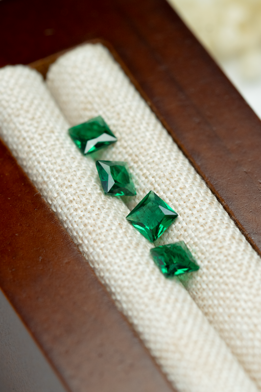 Princess Green Cubic Zirconia