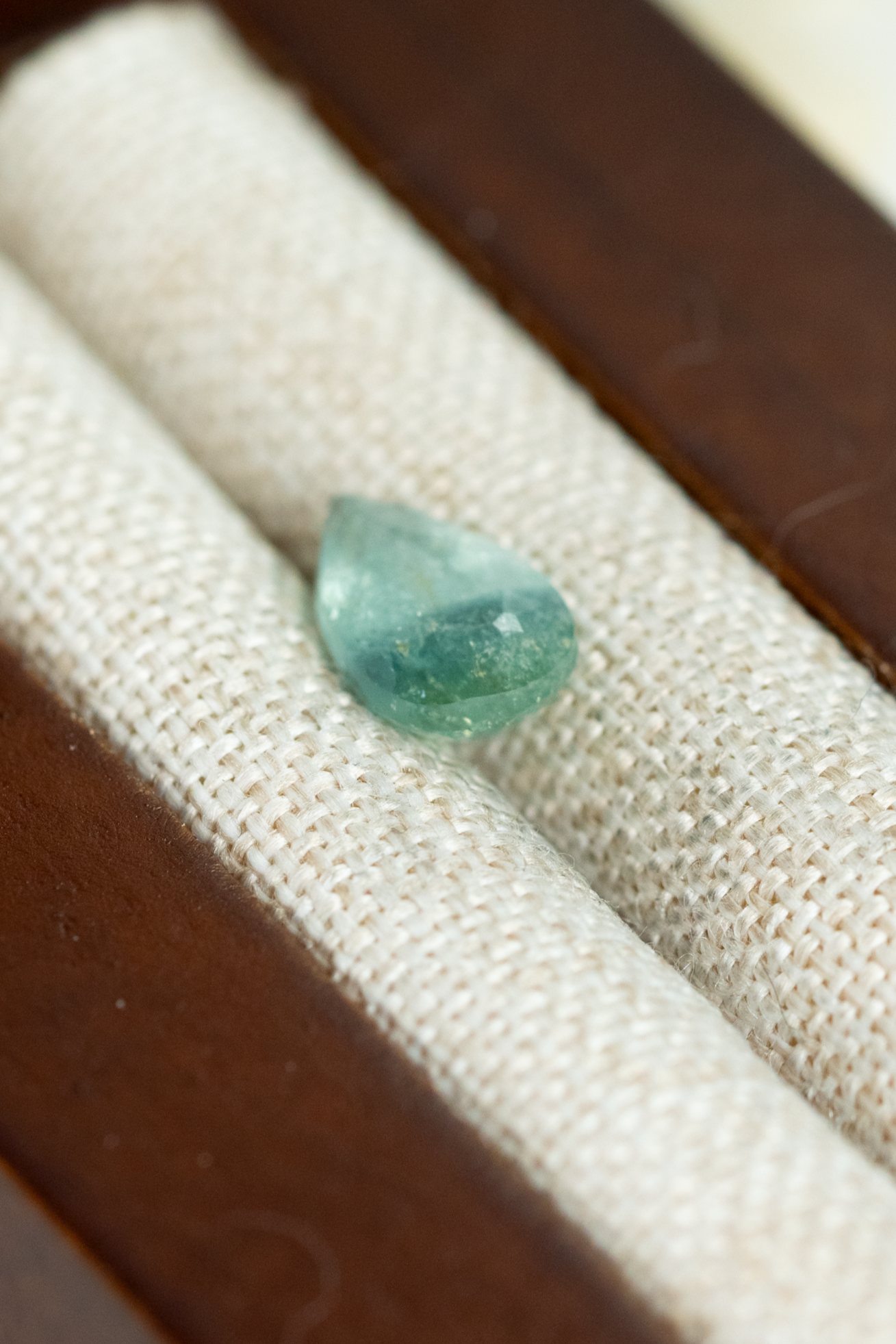 0.97ct Pear Ocean Blue Tourmaline