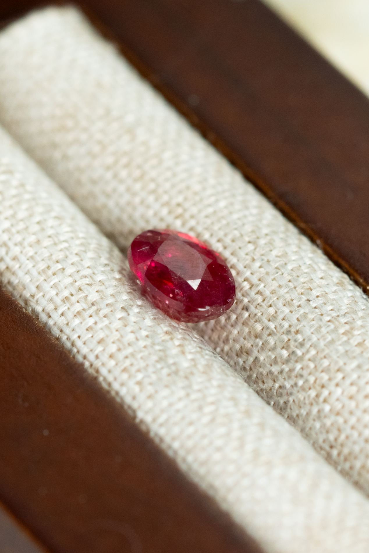1.03ct Oval Bright Red Madagasca Ruby