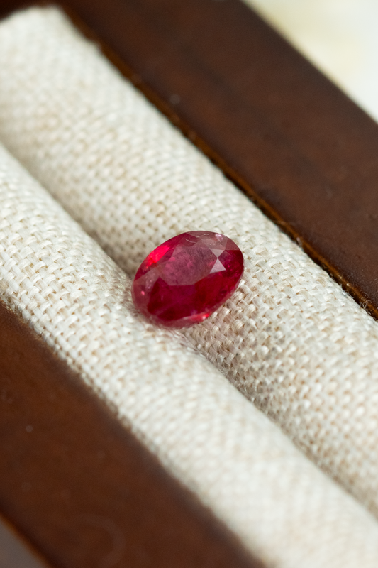 1.03ct Oval Bright Red Madagasca Ruby
