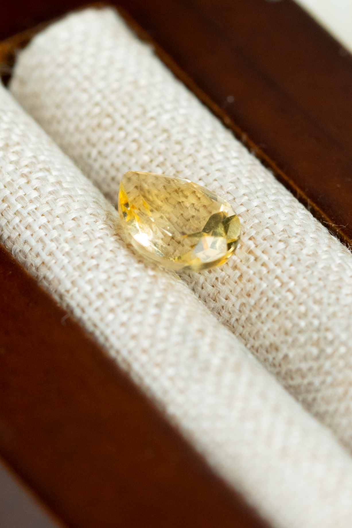 0.20ct Pear Yellow Citrine