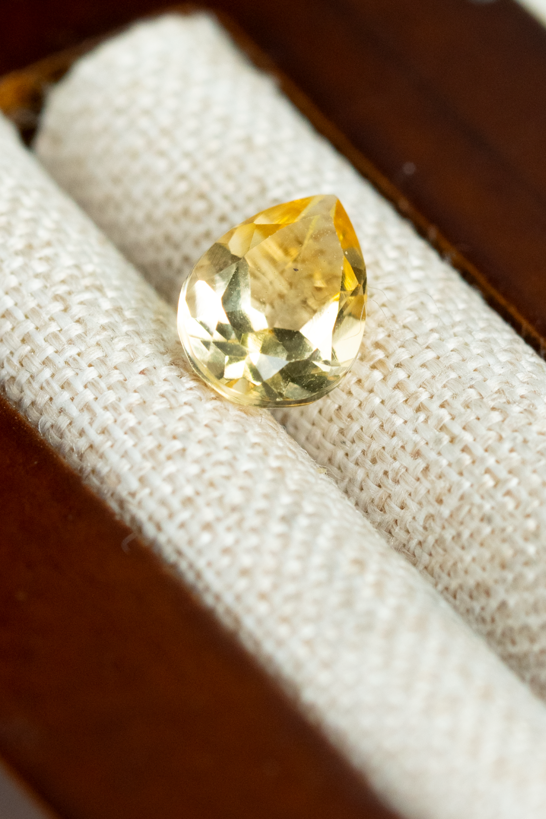 0.20ct Pear Yellow Citrine