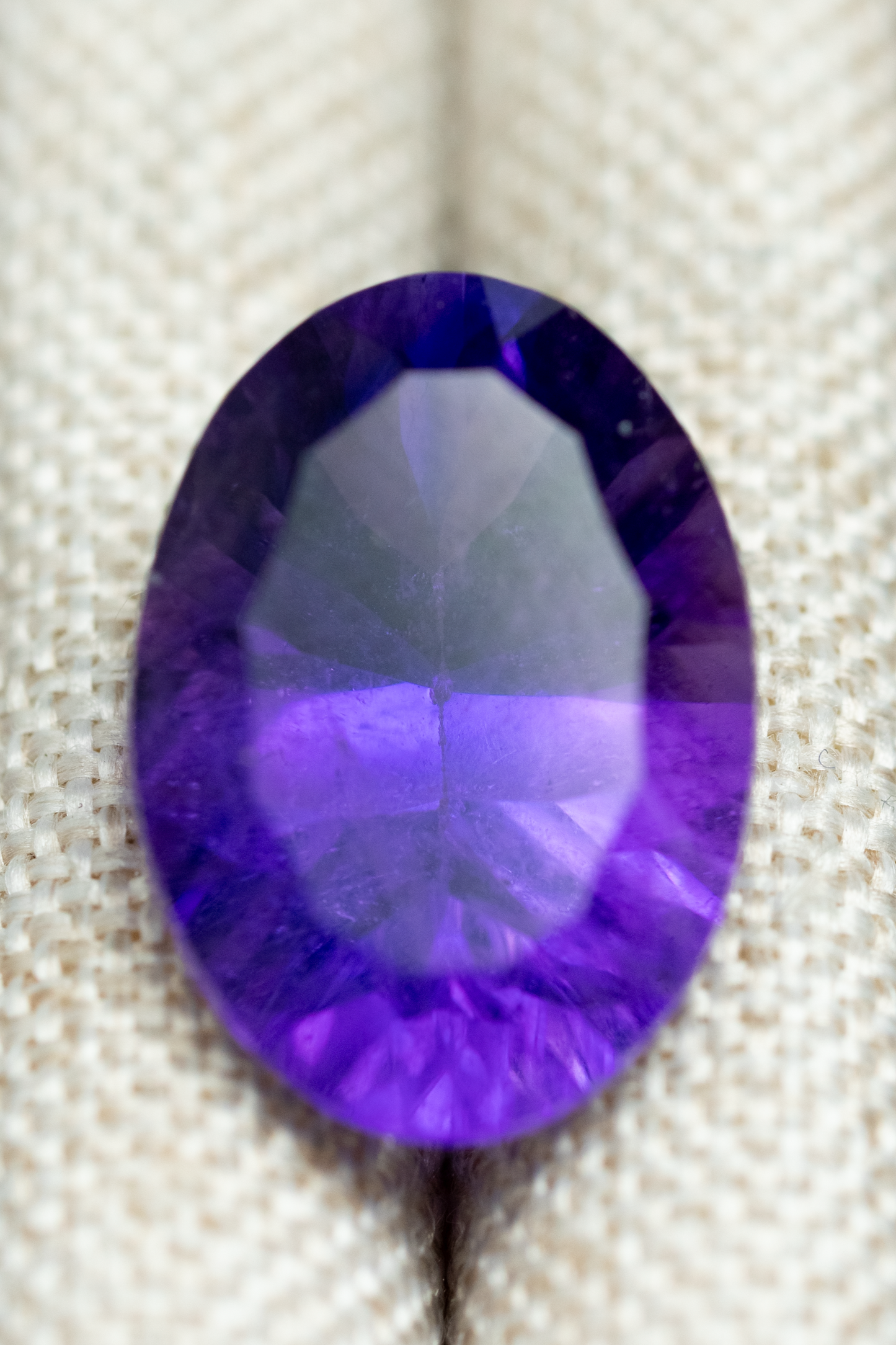 5.87ct Oval Purple Amethyst Concave Cut