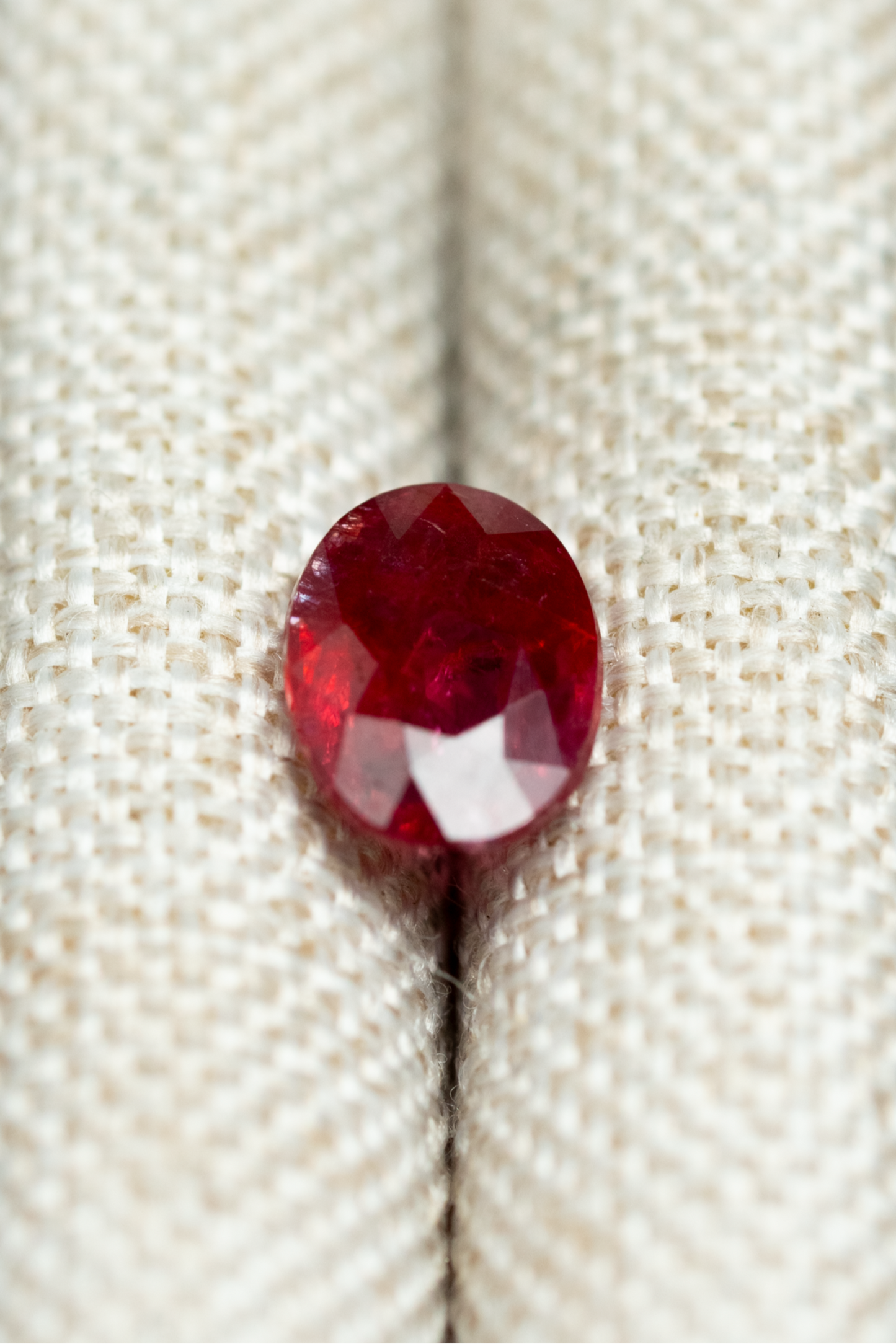 1.03ct Oval Bright Red Madagasca Ruby