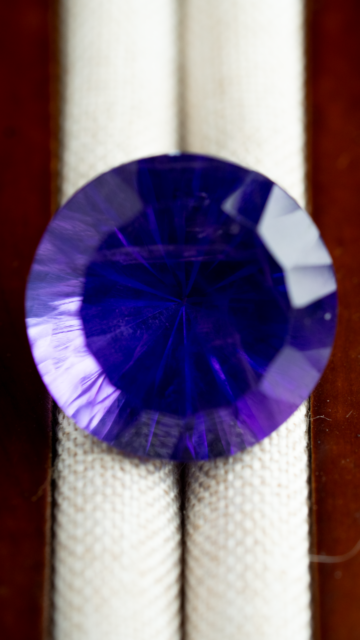 22.40ct Round Mega Size Amethyst Concave Cut