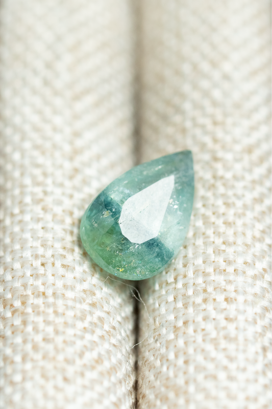 0.97ct Pear Ocean Blue Tourmaline
